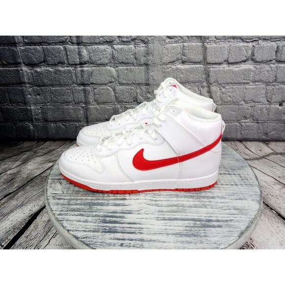 Nike Dunk Hi Retro "Picante Red" White/Picante Red-White Men Size 13 NIB - Picture 6 of 12